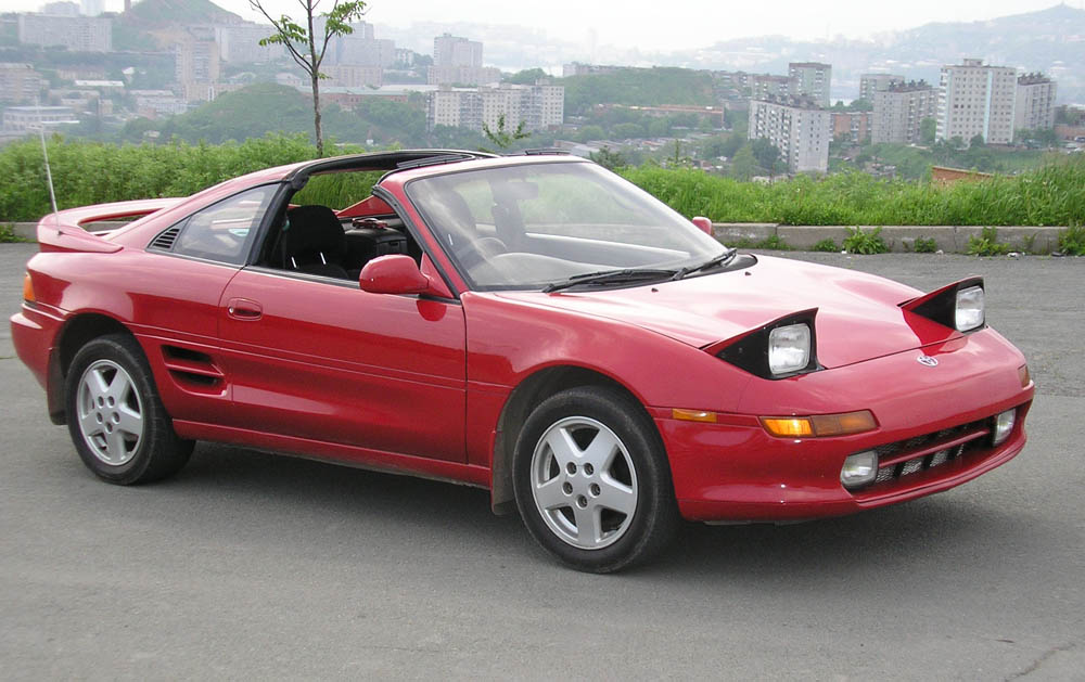 1990-1999 red Toyota MR2 parked in Canada